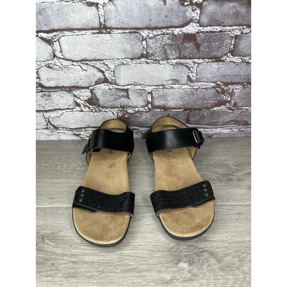 Halsa Footwear Dominica Black Leather Ankle Strap Sandals Women’s Sz 9M US/40EU - Picture 16 of 16